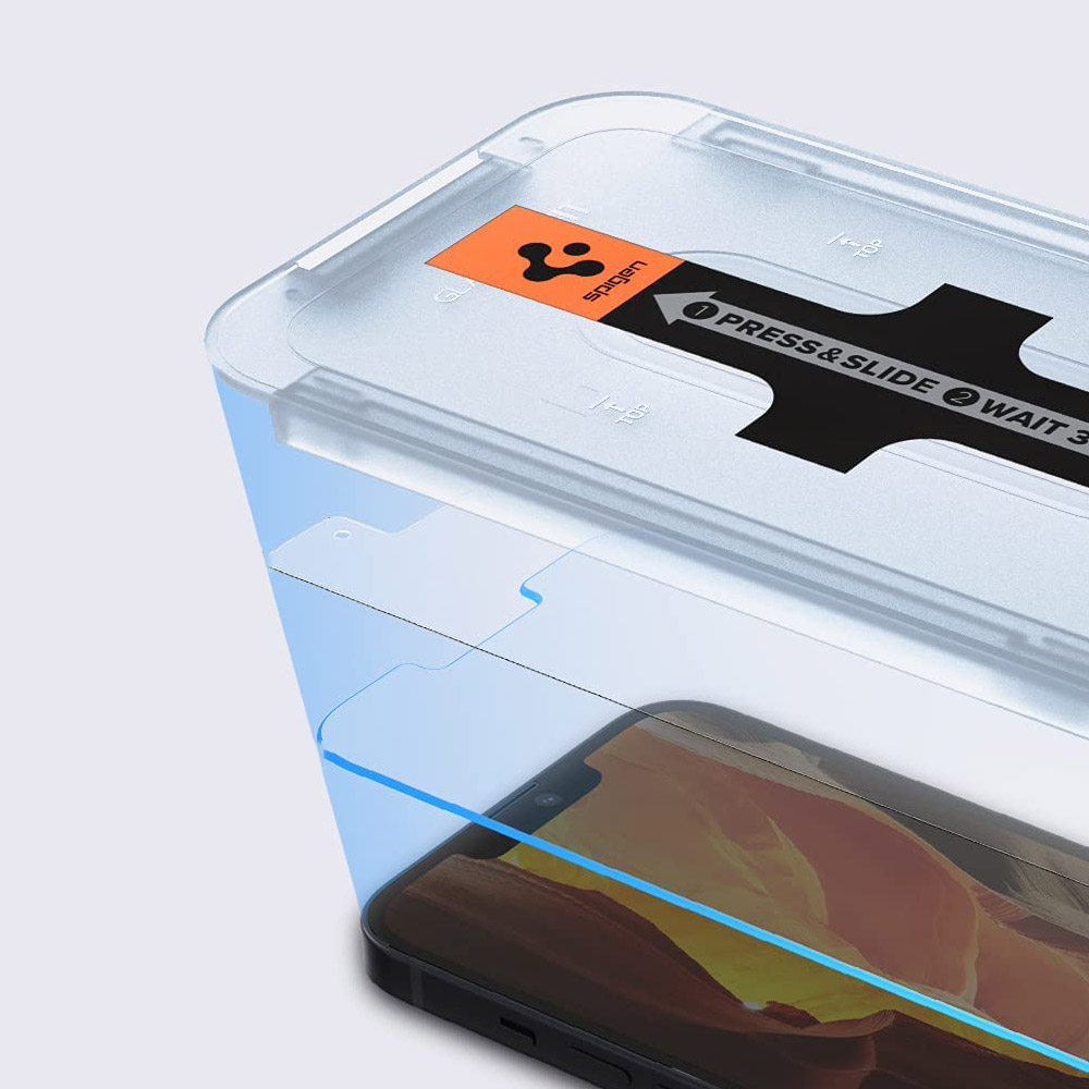 Szkło hartowane Spigen Glas.tr EZ Fit z ramką aplikacyjną dla iPhone 13 Mini